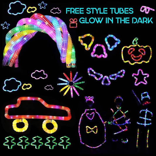 6 Pack Light-Up Pop Tubes – Sensory Fidget Toys