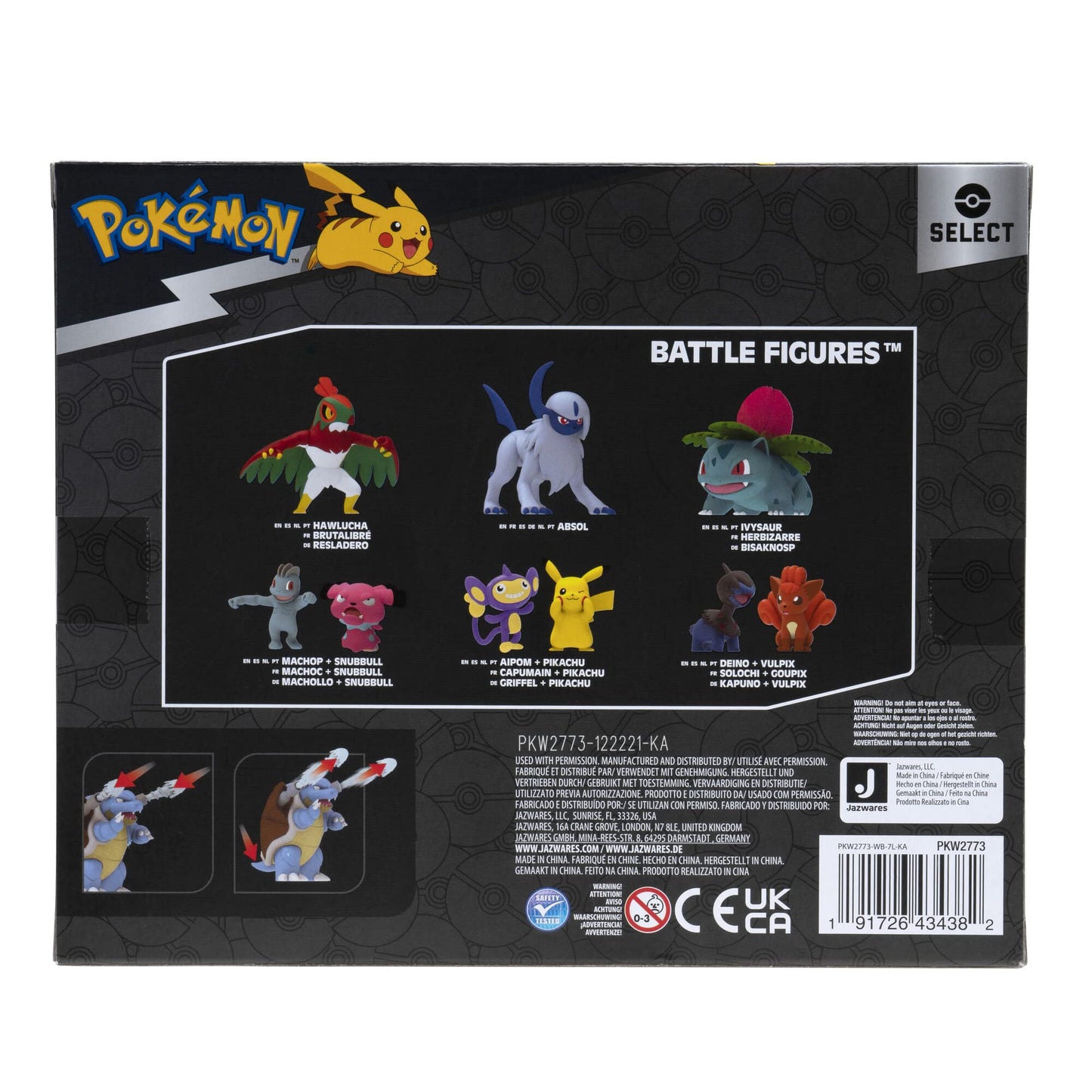 Pokémon Select Evolution Pack – Squirtle, Wartortle & Blastoise Figures