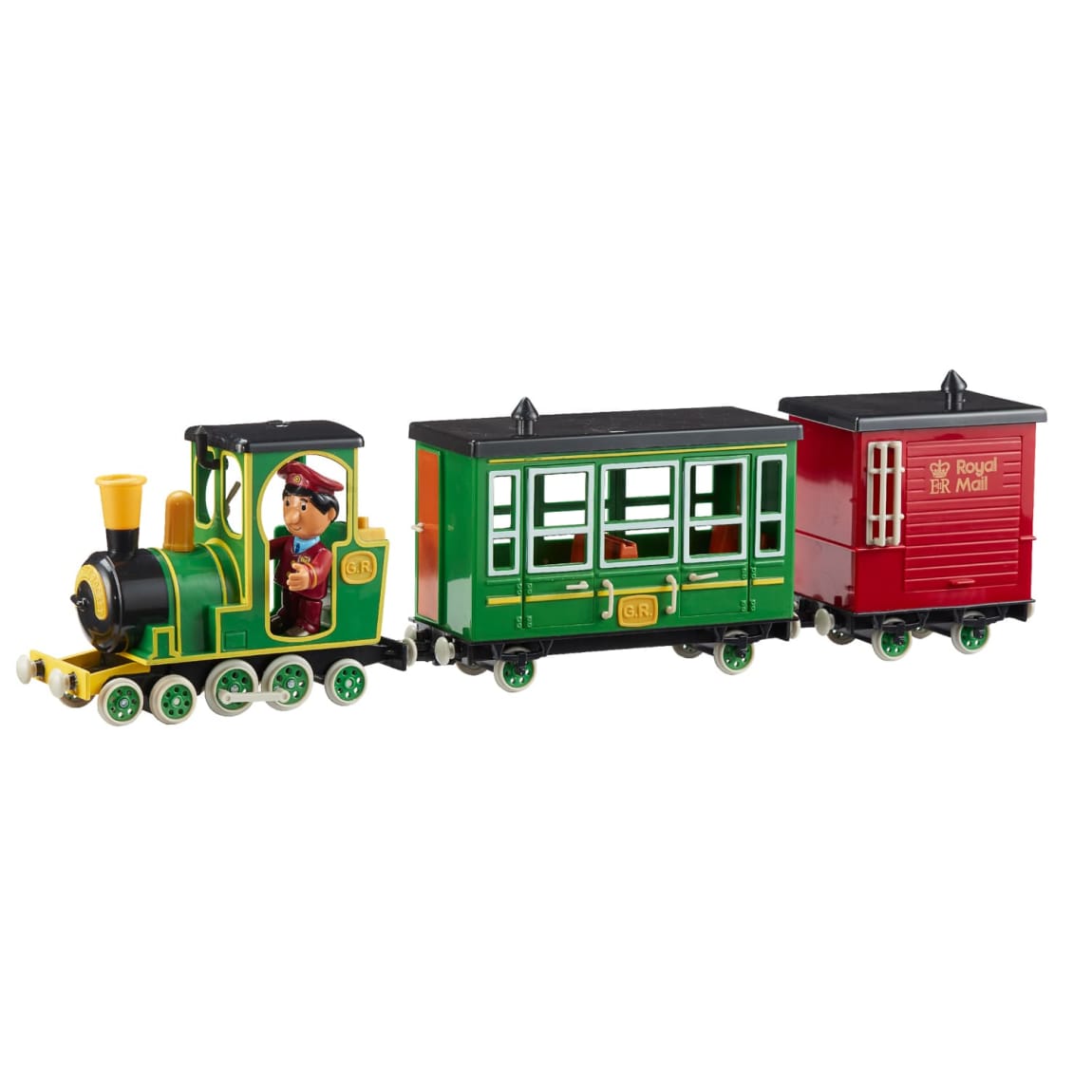 Postman Pat Greendale Rocket Motorised Toy Train - Battery Operated Playset with Sound Effects & Character Phrases - Interactive Kids Preschool Toy, Perfect Toddler Gift