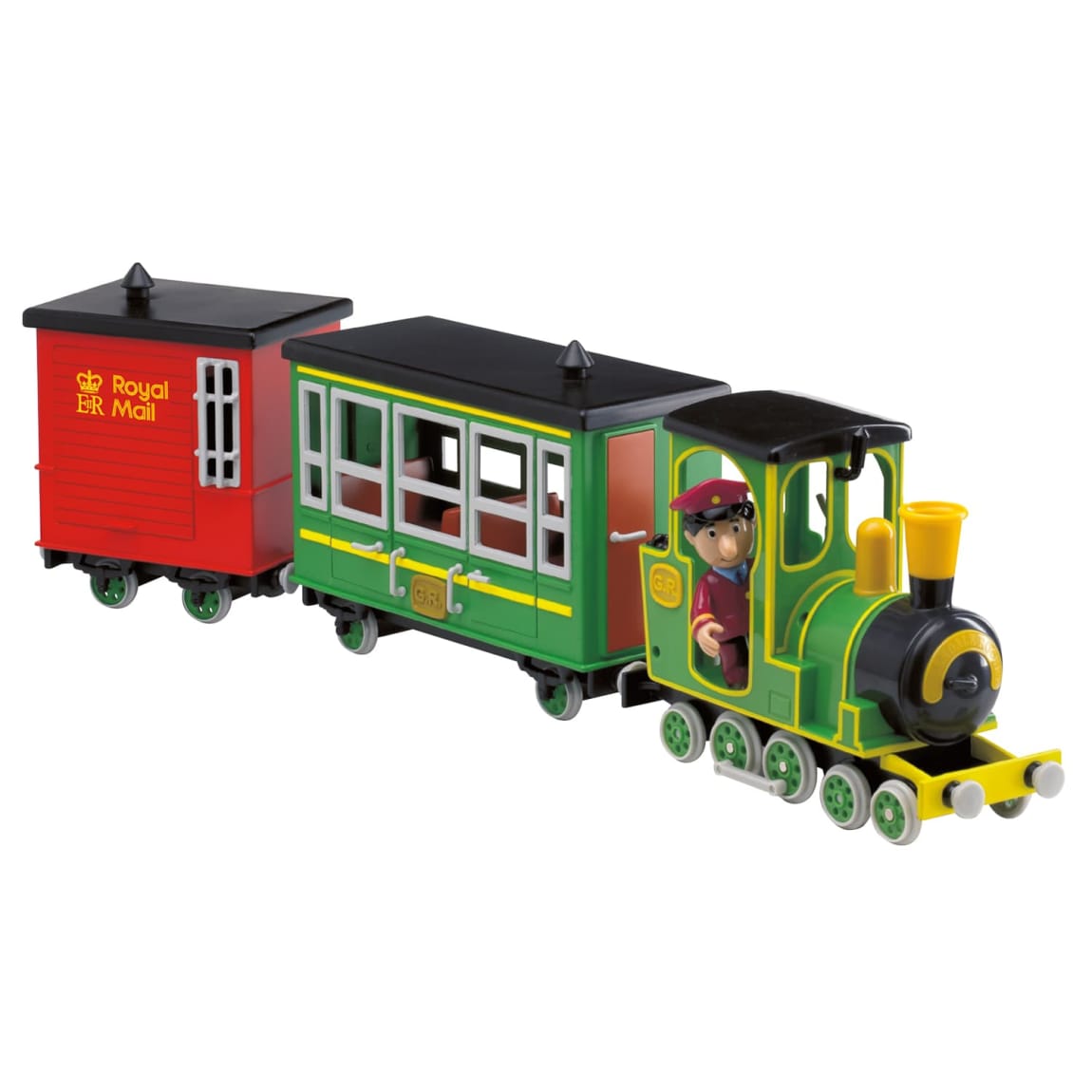 Postman Pat Greendale Rocket Motorised Toy Train - Battery Operated Playset with Sound Effects & Character Phrases - Interactive Kids Preschool Toy, Perfect Toddler Gift