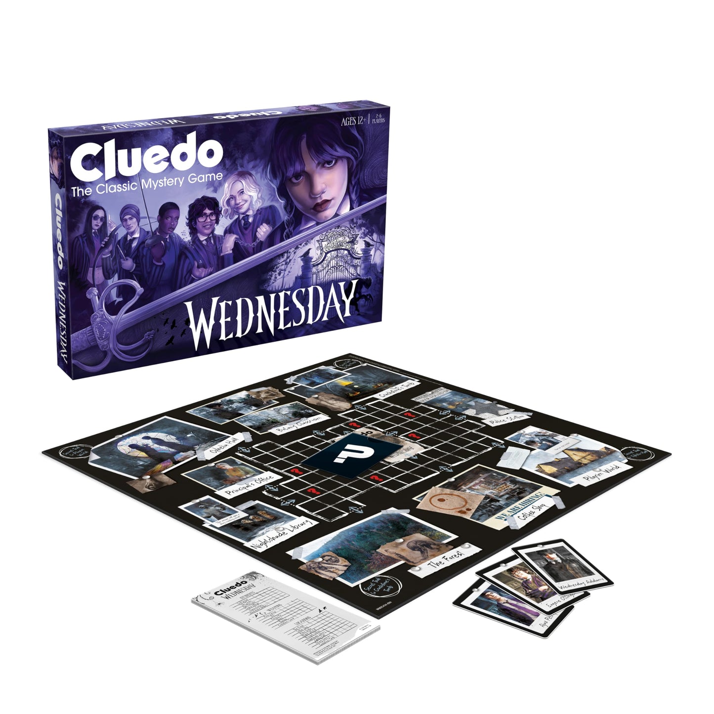 Wednesday Cluedo Board Game – Classic Mystery Game for 2–6 Players
