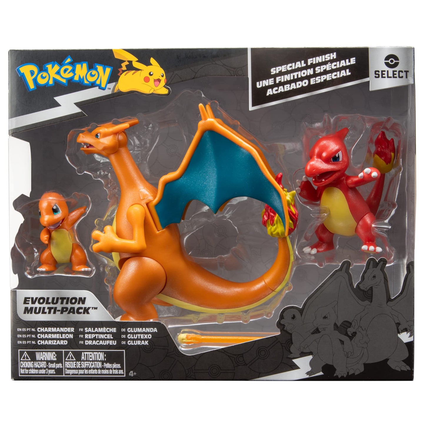 Pokémon Select Evolution Pack – Charmander, Charmeleon & Charizard Figures