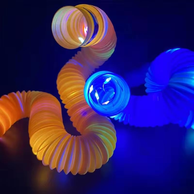 6 Pack Light-Up Pop Tubes – Sensory Fidget Toys