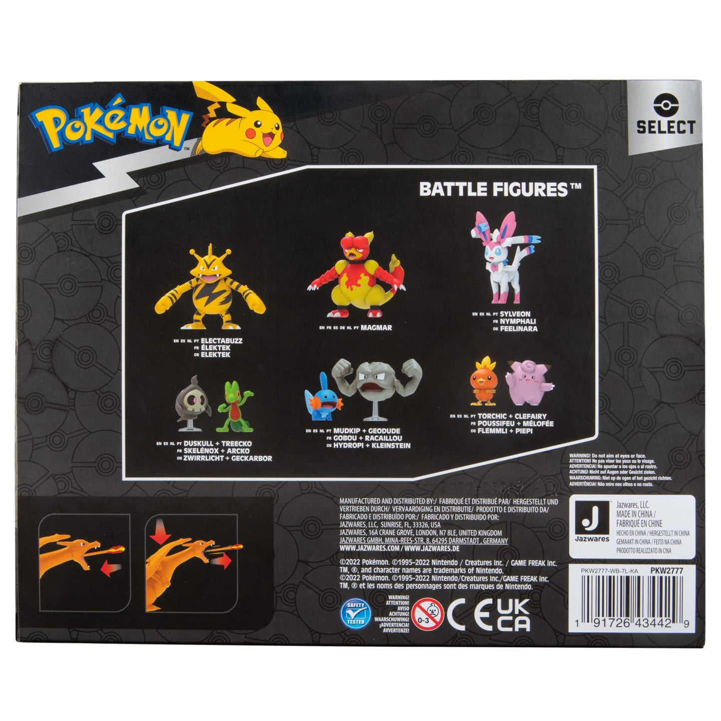 Pokémon Select Evolution Pack – Charmander, Charmeleon & Charizard Figures